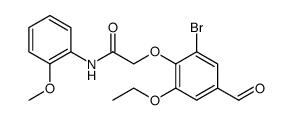 Acetamide, 2-(2-bromo-6-ethoxy-4-formylphenoxy)-N-(2-methoxyphenyl) Structure