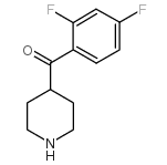 1-(2',4'-二氟苯甲酰基)-1-(4-哌啶基)甲酮结构式