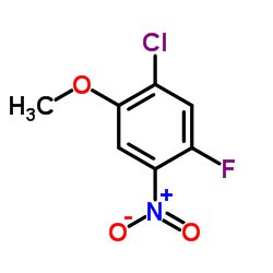 2-氯-4-氟-5-硝基苯甲醚结构式