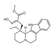 (-)-methyl 1,2,3,4,6,7,12,12bα-octahydroindolo(2,3-a)quinolizine(1β-yl) pyruvate oxime结构式