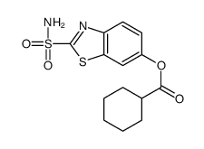 (2-sulfamoyl-1,3-benzothiazol-6-yl) cyclohexanecarboxylate Structure