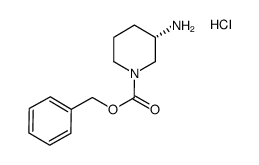 (S)-3-氨基哌啶-1-甲酸苄酯盐酸盐结构式