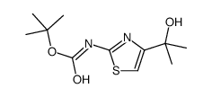 (4-(2-羟基丙烷-2-基)噻唑-2-基)氨基甲酸叔丁酯结构式