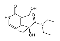 (S)-N,N-diethyl-2-hydroxy-2-(3-hydroxymethyl-2-oxo-1,2-dihydro-pyridin-4-yl)-butyramide结构式