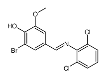 2-Bromo-4-{(E)-[(2,6-dichlorophenyl)imino]methyl}-6-methoxyphenol Structure
