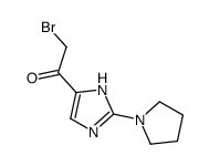 2-bromo-1-(2-pyrrolidin-1-yl-1H-imidazol-5-yl)ethanone Structure