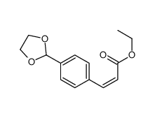 (E)-乙基 3-(4-(1,3-二氧杂烷-2-基)苯基)丙烯酸酯结构式