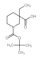1-(TERT-BUTOXYCARBONYL)-3-ETHYLPIPERIDINE-3-CARBOXYLIC ACID Structure