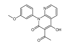 3-acetyl-4-hydroxy-1-(3-methoxyphenyl)-1,8-naphthyridin-2-one Structure