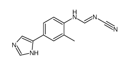 N-cyano-N'-[4-(1H-imidazol-5-yl)-2-methylphenyl]methanimidamide结构式