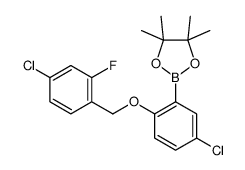2-[5-chloro-2-[(4-chloro-2-fluorophenyl)methoxy]phenyl]-4,4,5,5-tetramethyl-1,3,2-dioxaborolane Structure