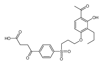 4-[4-[3-(4-acetyl-3-hydroxy-2-propylphenoxy)propylsulfonyl]phenyl]-4-oxobutanoic acid Structure