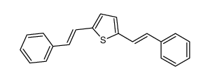 2,5-bis(2-phenylethenyl)thiophene结构式