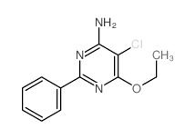 5-chloro-6-ethoxy-2-phenyl-pyrimidin-4-amine结构式