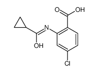 4-氯-2-[(环丙基羰基)氨基]苯甲酸结构式