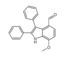 7-methoxy-2,3-diphenyl-1H-indole-4-carbaldehyde结构式