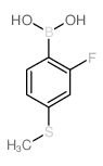 (2-氟-4-(甲硫基)苯基)硼酸结构式