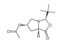 (2R,5S,7R)-2-(tert-butyl)-4-oxo-3-oxa-1-azabicyclo[3.3.0]oct-7-yl acetate Structure