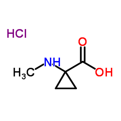 1-(甲氨基)环丙烷甲酸盐酸盐结构式