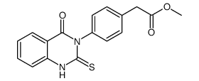 methyl 2-[4-(4-oxo-2-sulfanylidene-1H-quinazolin-3-yl)phenyl]acetate Structure