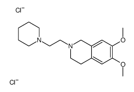 6,7-dimethoxy-2-[2-(3,4,5,6-tetrahydro-2H-pyridin-1-yl)ethyl]-3,4-dihy dro-1H-isoquinoline dichloride结构式