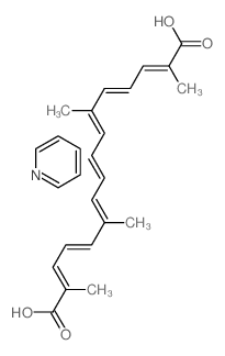 pyridine; 2,6,11,15-tetramethylhexadeca-2,4,6,8,10,12,14-heptaenedioic acid结构式