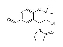 (3R,4S)-3-Hydroxy-2,2-dimethyl-4-(2-oxo-pyrrolidin-1-yl)-chroman-6-carbaldehyde Structure