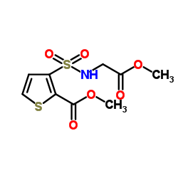 3-磺酰氨基乙酸甲酯-2-噻吩甲酸甲酯结构式