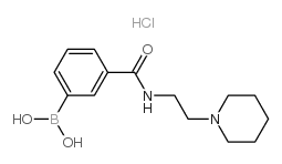 3-(2-(哌啶-1-基)乙基氨基甲酰)苯硼酸盐酸盐结构式