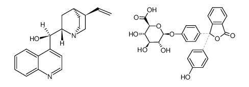cinchonidine, salt of/the/ O1-{4-[(1Ξ)-1-(4-hydroxy-phenyl)-3-oxo-phthalan-1-yl]-phenyl}-β-D-glucopyranuronic acid结构式