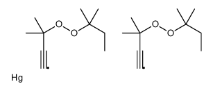 bis[3-methyl-3-(2-methylbutan-2-ylperoxy)but-1-ynyl]mercury Structure