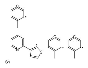 tris(4-methylphenyl)-(3-pyridin-2-ylthiophen-2-yl)stannane结构式