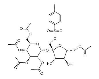 2,3,4,6,6'-penta-O-acetyl-1'-O-p-toluenesulfonylsucrose结构式