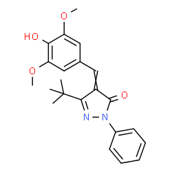 3-(TERT-BUTYL)-4-((4-HYDROXY-3,5-DIMETHOXYPHENYL)METHYLENE)-1-PHENYL-2-PYRAZOLIN-5-ONE结构式