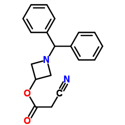 1-二苯甲基-3-氮杂环丁氰乙酸酯结构式
