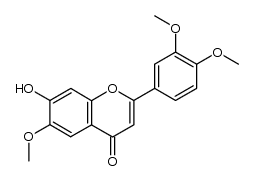 7-hydroxy-6,3',4'-trimethoxyflavone结构式