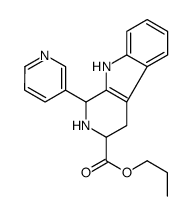 propyl 1-pyridin-3-yl-2,3,4,9-tetrahydro-1H-pyrido[3,4-b]indole-3-carboxylate结构式