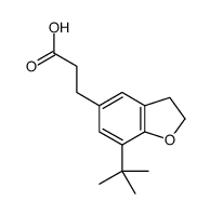 3-(7-叔丁基-2,3-二氢苯并呋喃-5-基)丙酸结构式