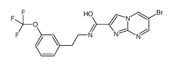 6-bromo-N-[2-[3-(trifluoromethoxy)phenyl]ethyl]imidazo[1,2-a]pyrimidine-2-carboxamide Structure