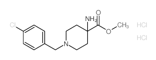 4-氨基-1-(4-氯-苄基)-哌啶-4-羧酸甲酯盐酸盐结构式