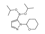 Diisopropyl 1-(tetrahydro-2H-pyran-2-yl)-1H-pyrazol-5-ylboronate Structure