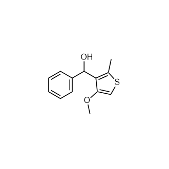 (4-甲氧基-2-甲基噻吩-3-基)(苯基)甲醇结构式