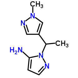 1-[1-(1-Methyl-1H-pyrazol-4-yl)ethyl]-1H-pyrazol-5-amine结构式