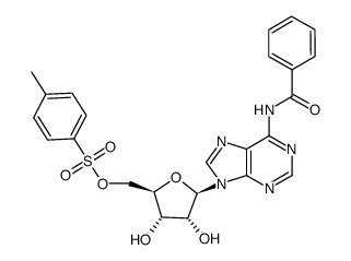 5'-O-toluenesulphonyl-N6-benzoyladenosine Structure