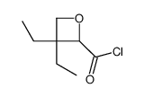 2-Oxetanecarbonyl chloride, 3,3-diethyl- (9CI) structure