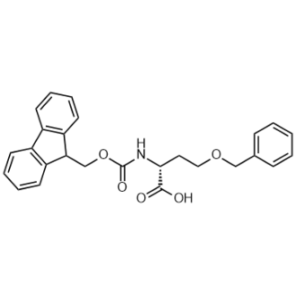 (R)-2-((((9H-芴-9-基)甲氧基)羰基)氨基)-4-(苄氧基)丁酸结构式