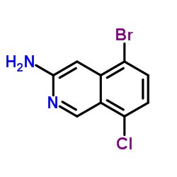 5-Bromo-8-chloro-3-isoquinolinamine Structure