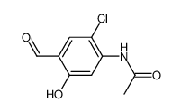 N-(2-氯-4-甲酰基-5-羟苯基)乙酰胺结构式