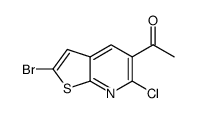 1-(2-bromo-6-chlorothieno[2,3-b]pyridin-5-yl)ethanone Structure