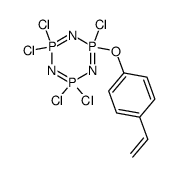 2-(4-vinylphenoxy)pentachlorocyclotriphosphazene结构式